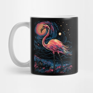 Starry Night Flamingo Gifts Retro Vintage Funny Beach Summer Mug